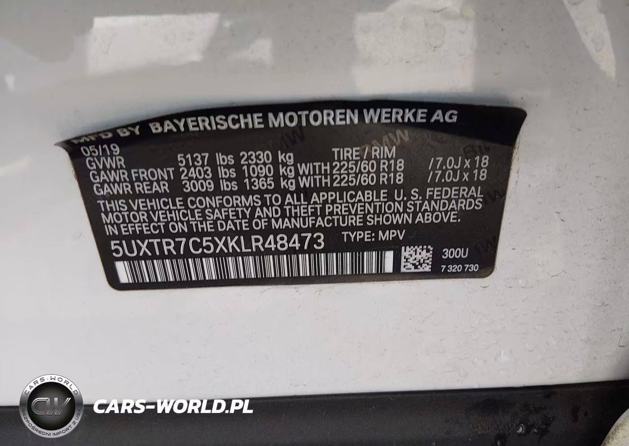 2019 BMW X3 Sdrive30I VIN:5UXTR7C5XKLR48473 - 9