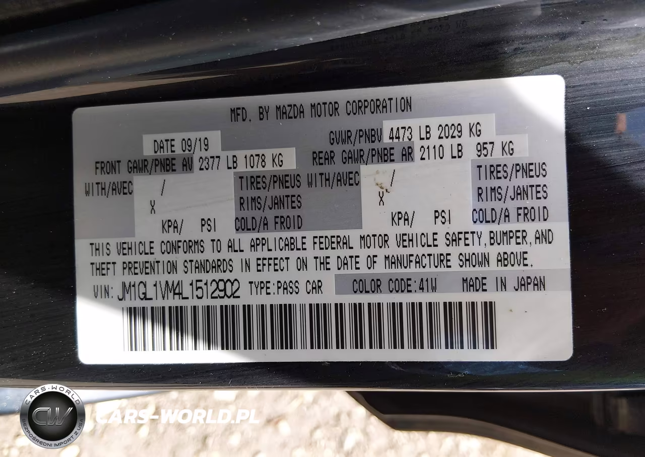 2020 Mazda Mazda6 Touring VIN:JM1GL1VM4L1512902 - 9