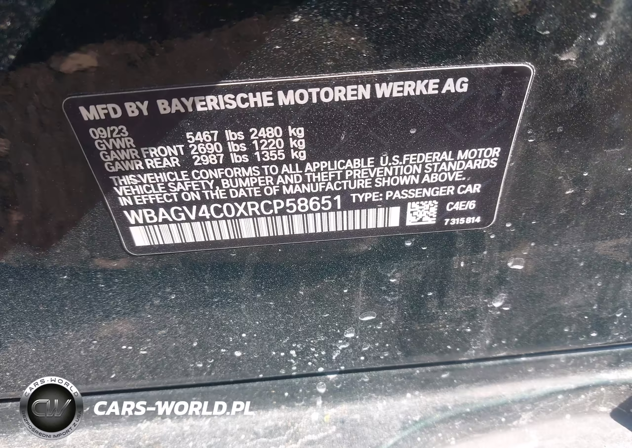 2024 BMW 840I Gran Coupe xDrive VIN:WBAGV4C0XRCP58651 - 9