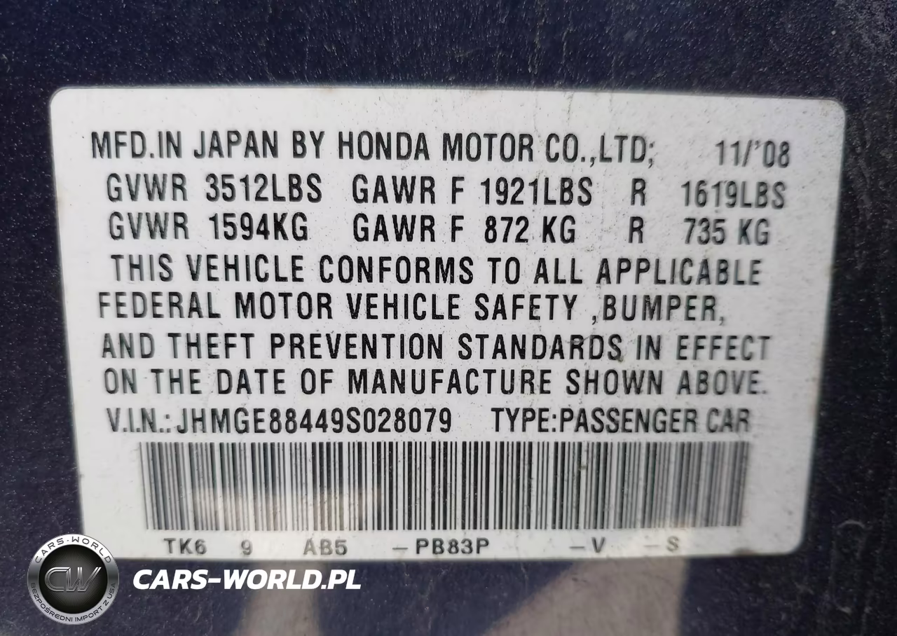 2009 Honda Fit Sport VIN:JHMGE88449S028079 - 9