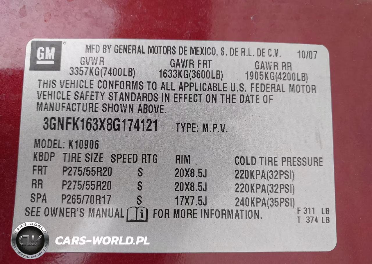 2008 Chevrolet Suburban 1500 Ltz VIN:3GNFK163X8G174121 - 9