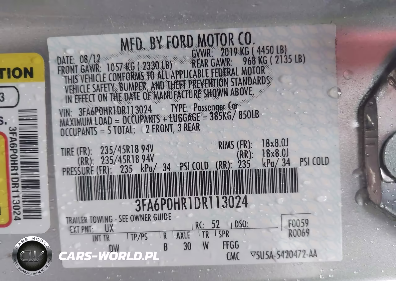2013 Ford Fusion Se VIN:3FA6P0HR1DR113024 - 9