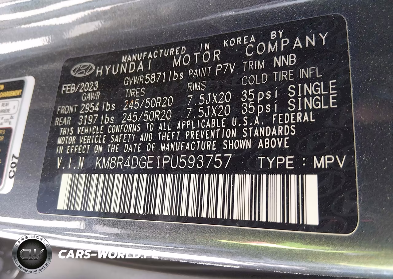 2023 Hyundai Palisade Sel VIN:KM8R4DGE1PU593757 - 9