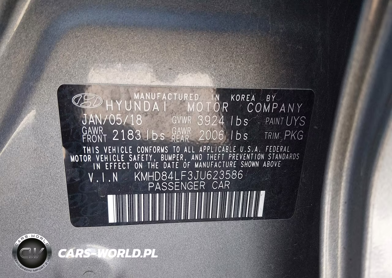2018 Hyundai Elantra Sel VIN:KMHD84LF3JU623586 - 9