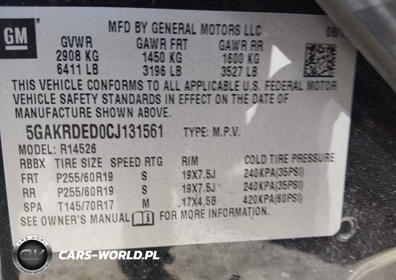 2012 Buick Enclave Premium VIN:5GAKRDED0CJ131561 - 9