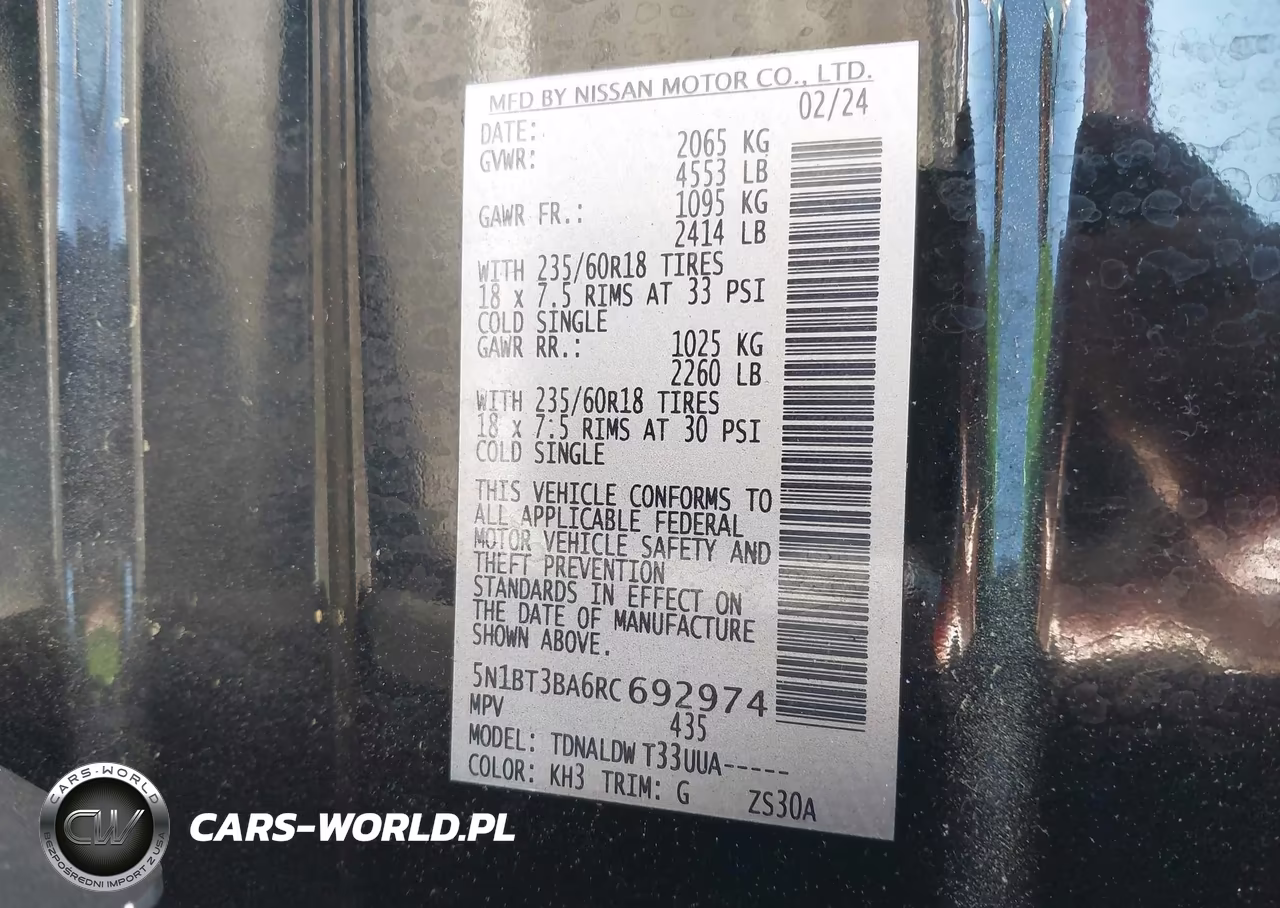 2024 Nissan Rogue Sv Fwd VIN:5N1BT3BA6RC692974 - 9