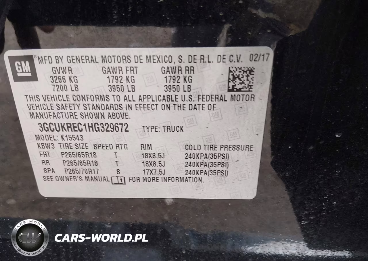 2017 Chevrolet Silverado 1500 1Lt VIN:3GCUKREC1HG329672 - 9