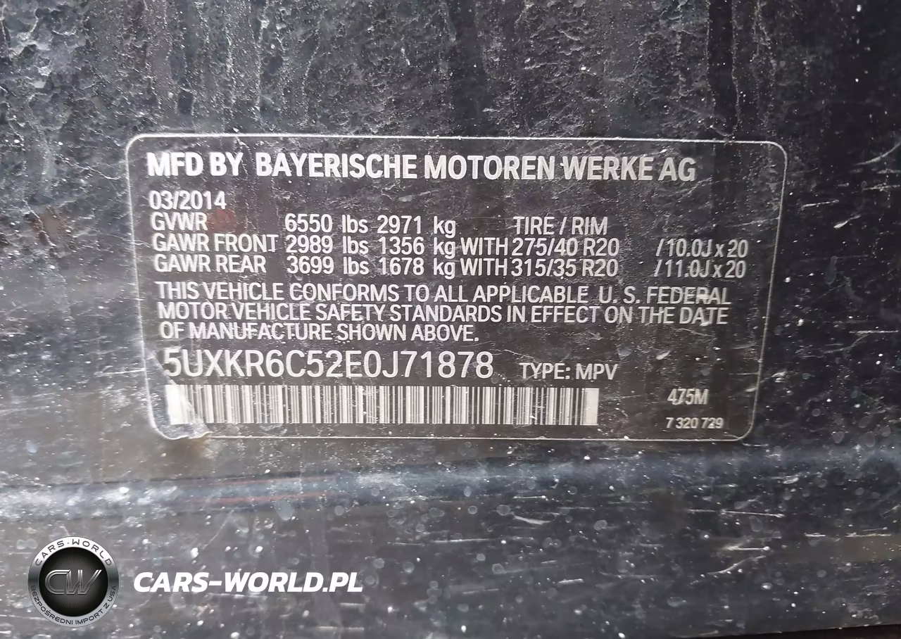 2014 BMW X5 xDrive50I VIN:5UXKR6C52E0J71878 - 9