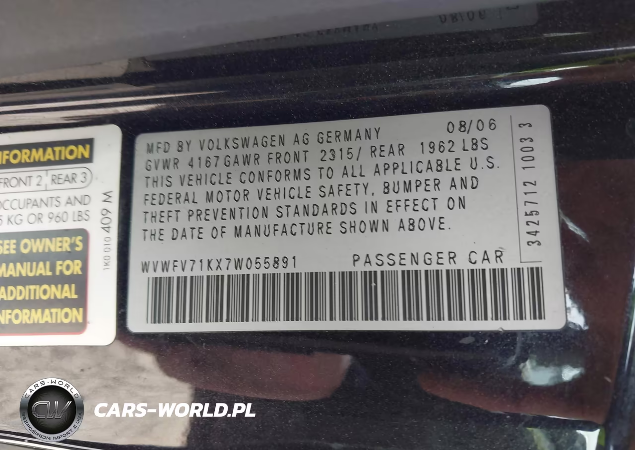2007 Volkswagen Gti 2-Door VIN:WVWFV71KX7W055891 - 9
