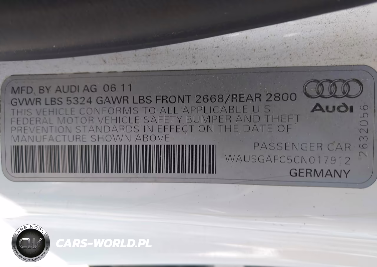 2012 Audi A7 Premium VIN:WAUSGAFC5CN017912 - 9