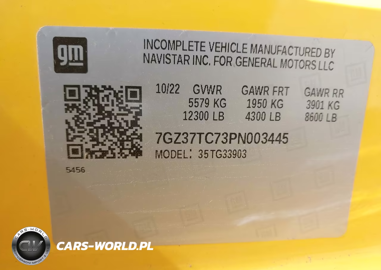 2023 GMC Savana Cutaway Work Van VIN:7GZ37TC73PN003445 - 8