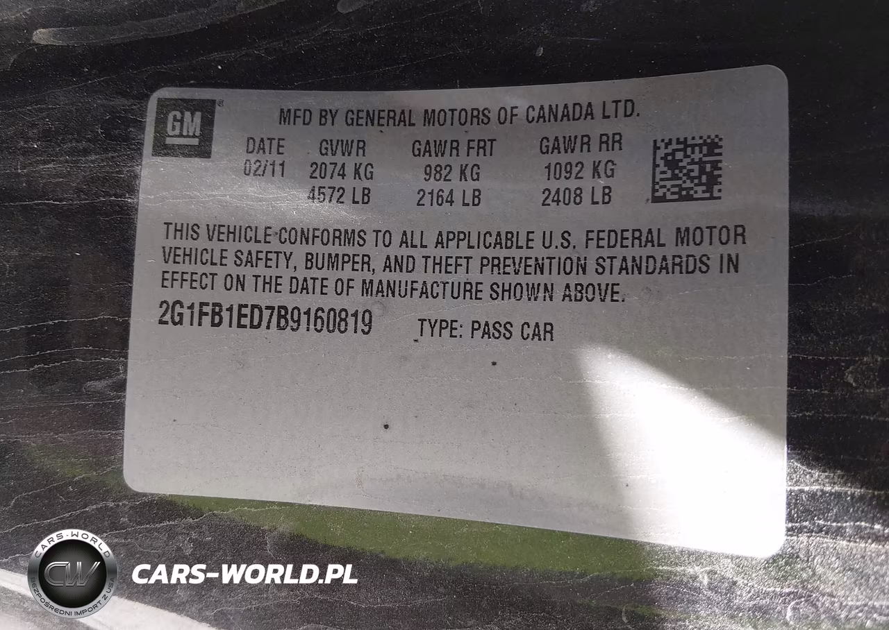 2011 Chevrolet Camaro 1Lt VIN:2G1FB1ED7B9160819 - 9