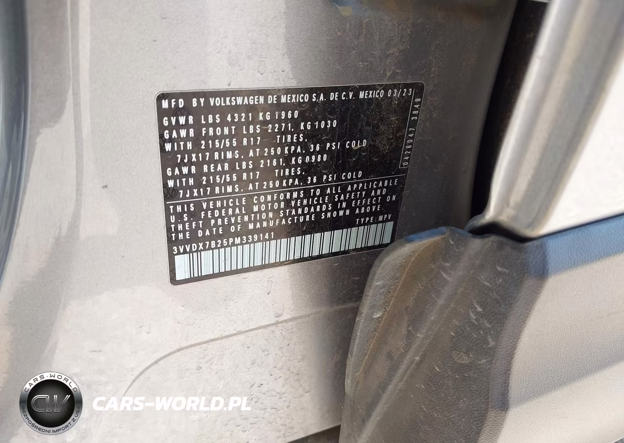 2023 Volkswagen Taos 1.5T S VIN:3VVDX7B25PM339141 - 9