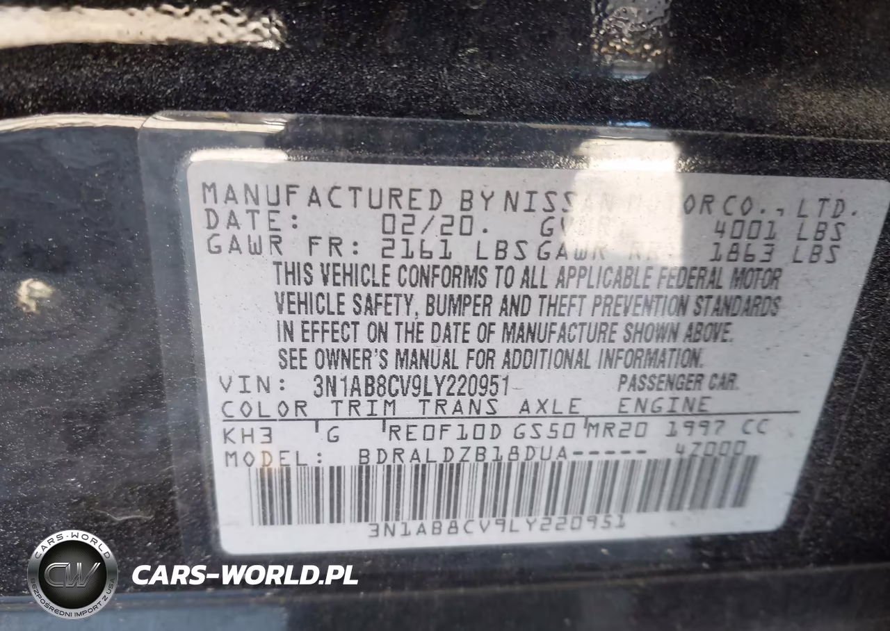2020 Nissan Sentra Sv Xtronic Cvt VIN:3N1AB8CV9LY220951 - 9