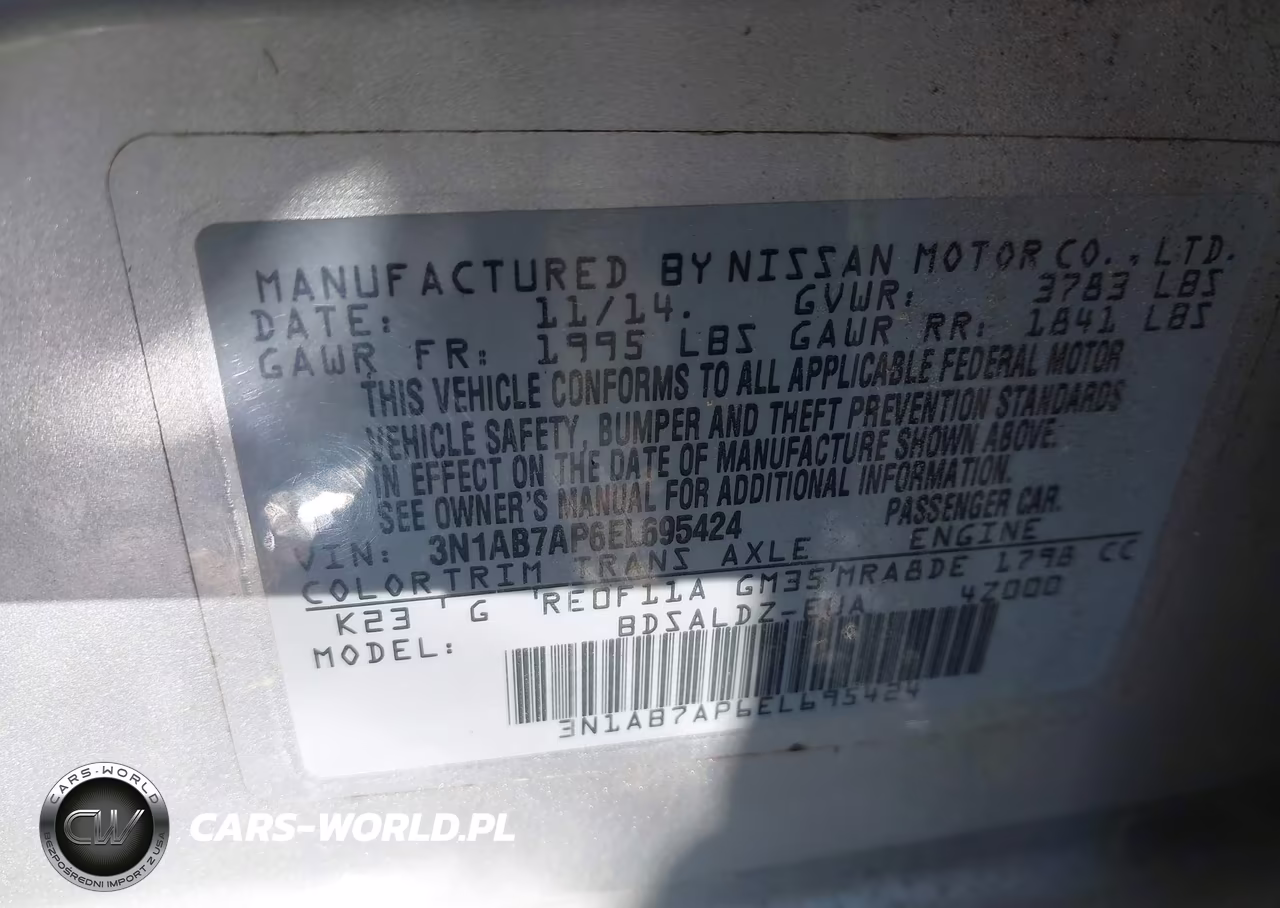 2014 Nissan Sentra Sv VIN:3N1AB7AP6EL695424 - 9