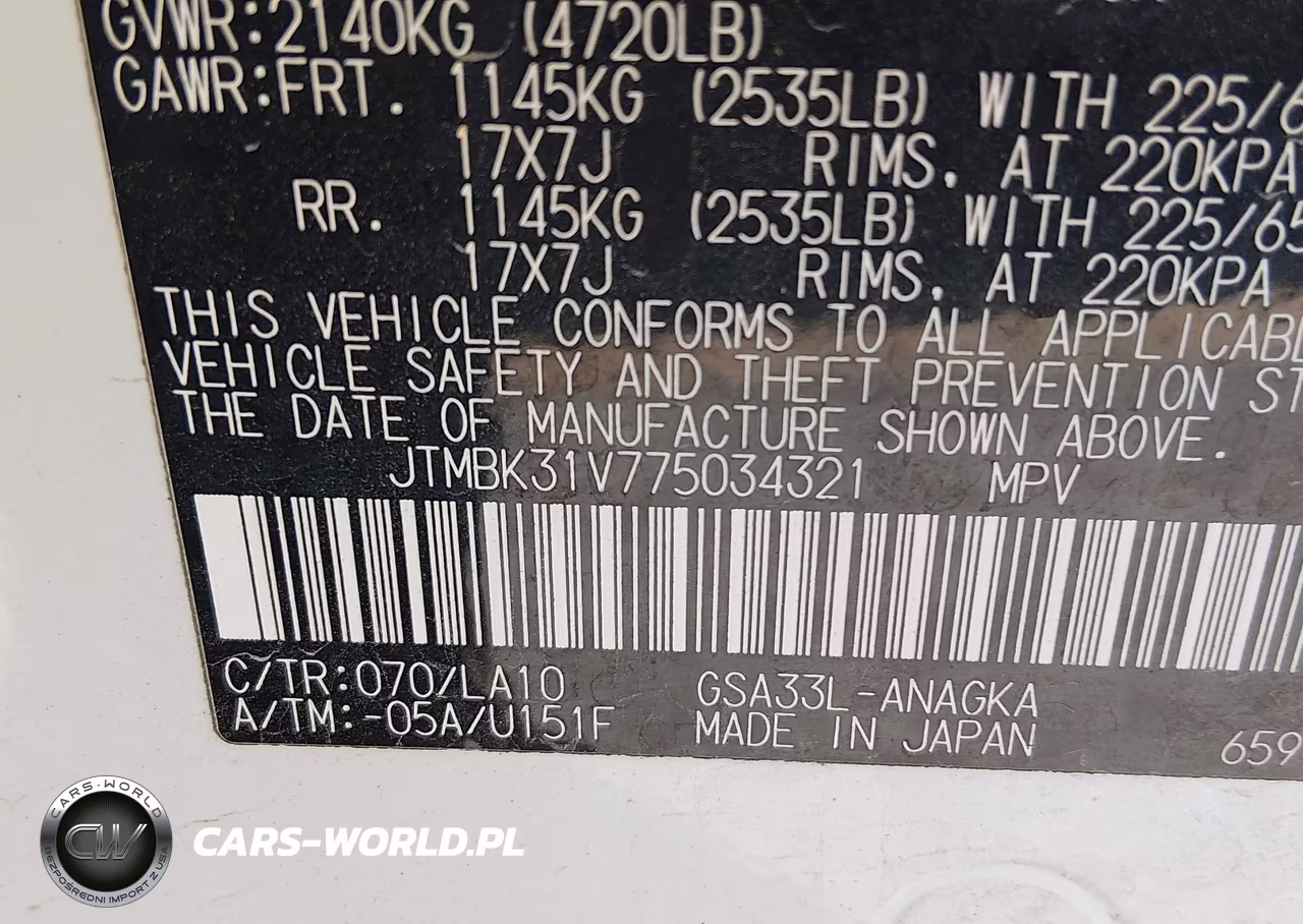 2007 Toyota Rav4 Limited V6 VIN:JTMBK31V775034321 - 9