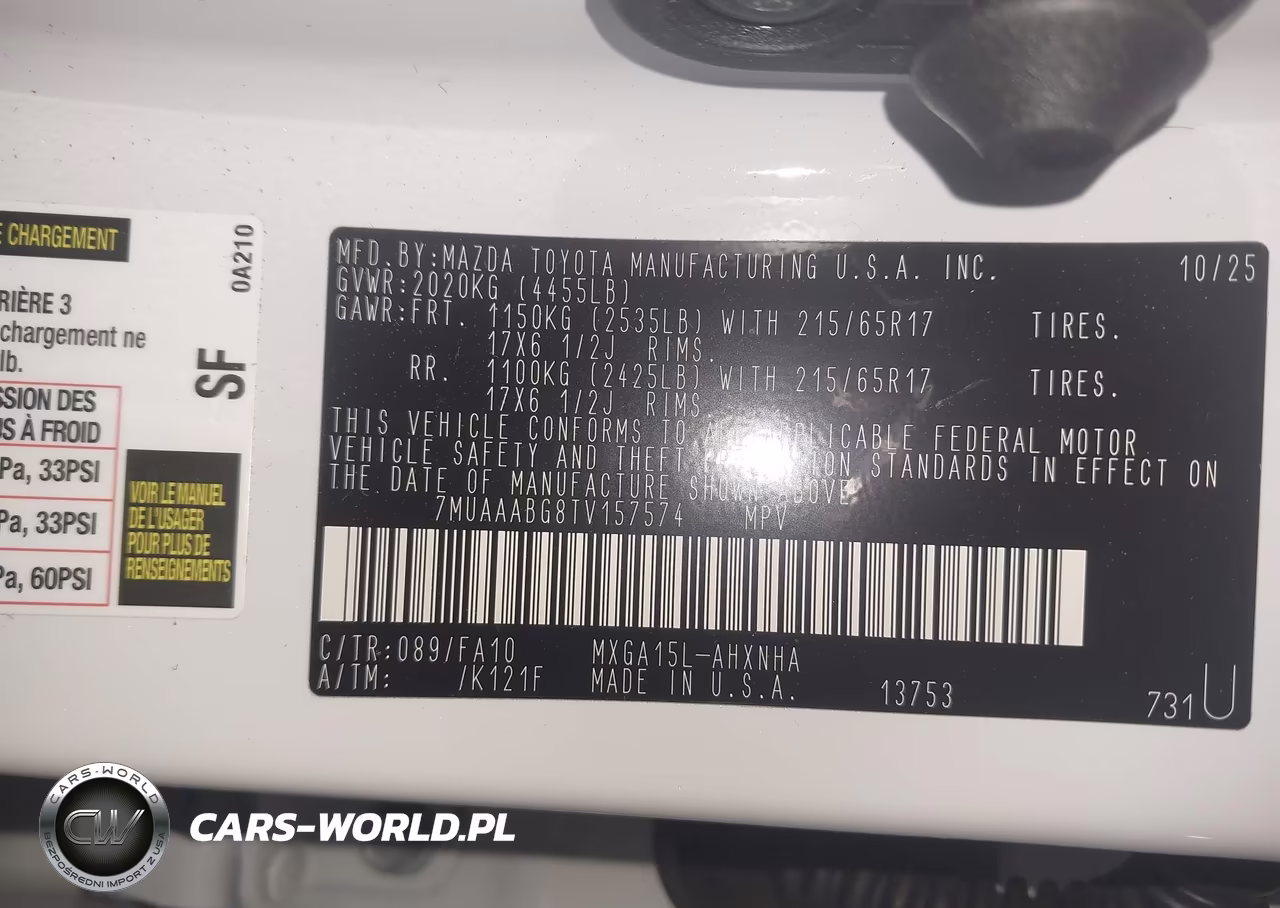 2026 Toyota Corolla Cross L VIN:7MUAAABG8TV157574 - 9