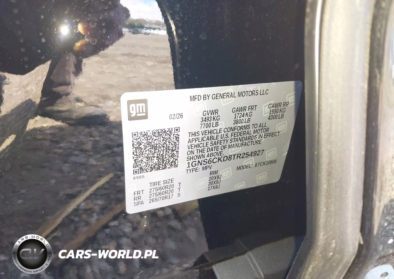 2026 Chevrolet Suburban Lt, 4Wd VIN:1GNS6CKD8TR254927 - 9