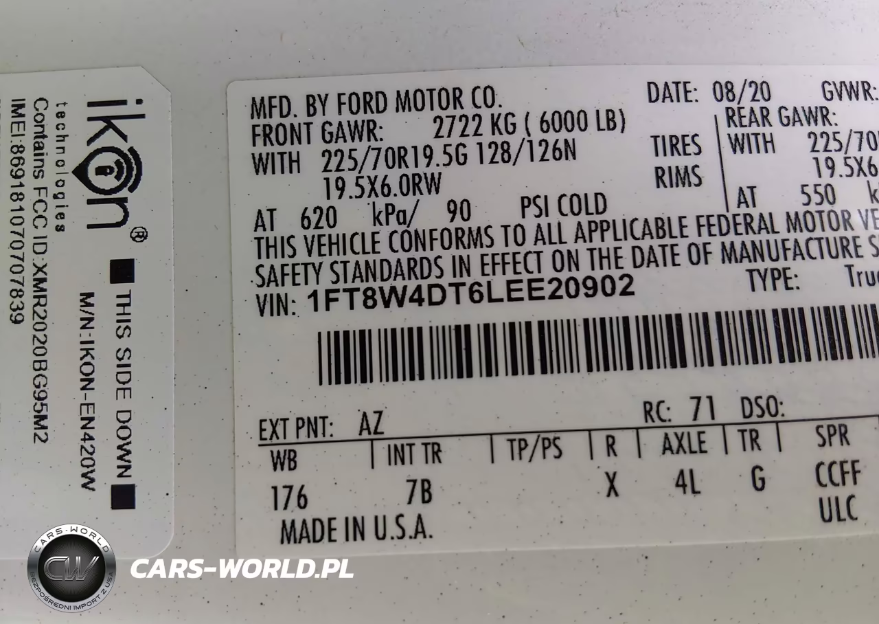 2020 Ford F-450 Platinum VIN:1FT8W4DT6LEE20902 - 9