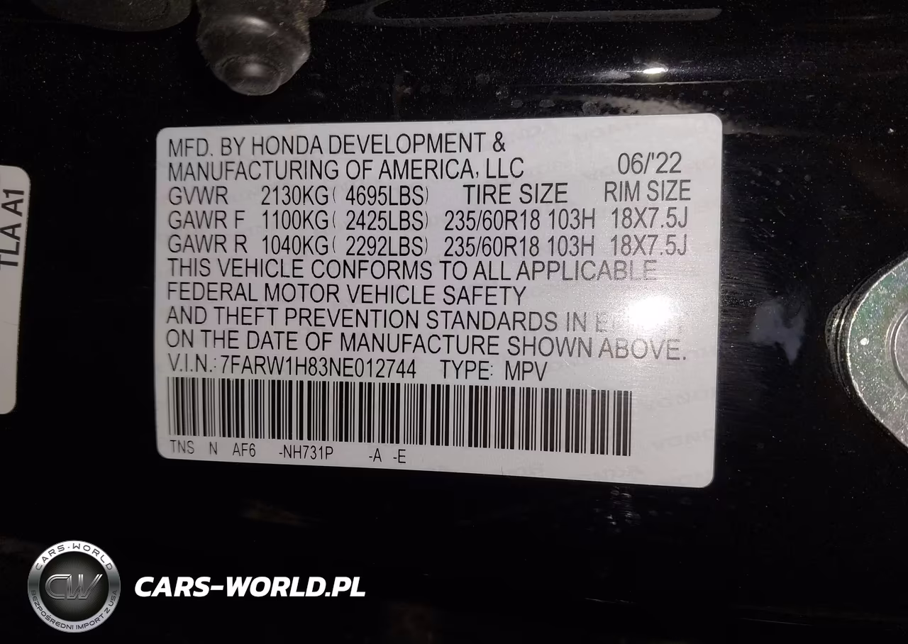 2022 Honda Cr-V 2Wd Ex-L VIN:7FARW1H83NE012744 - 9