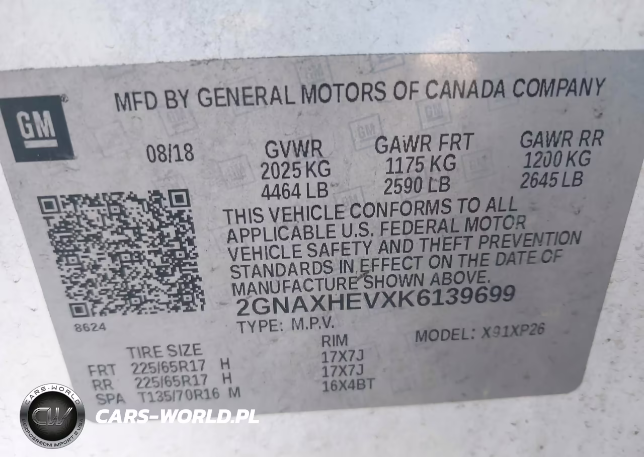 2019 Chevrolet Equinox Ls VIN:2GNAXHEVXK6139699 - 9
