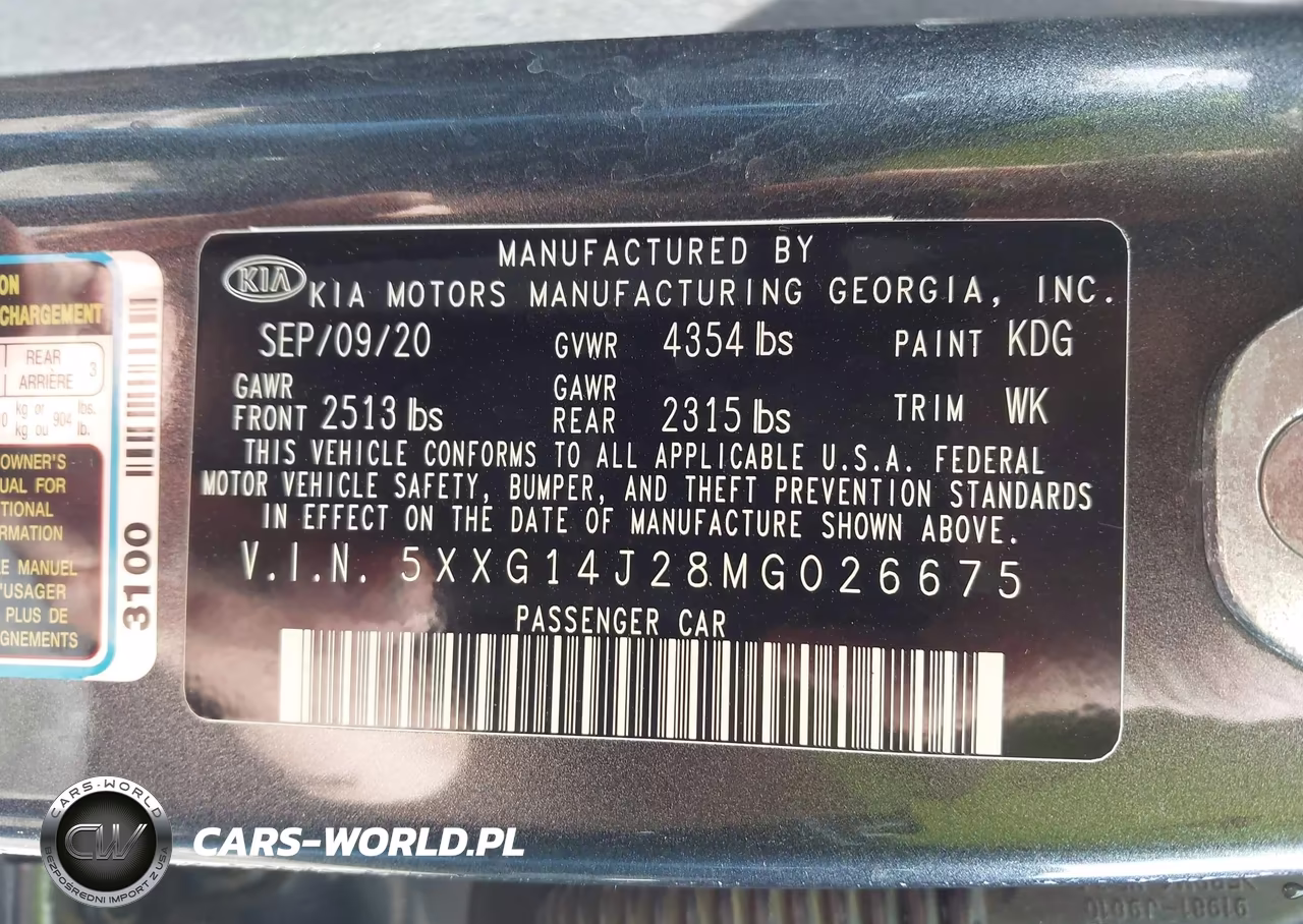 2021 Kia K5 Lxs VIN:5XXG14J28MG026675 - 9