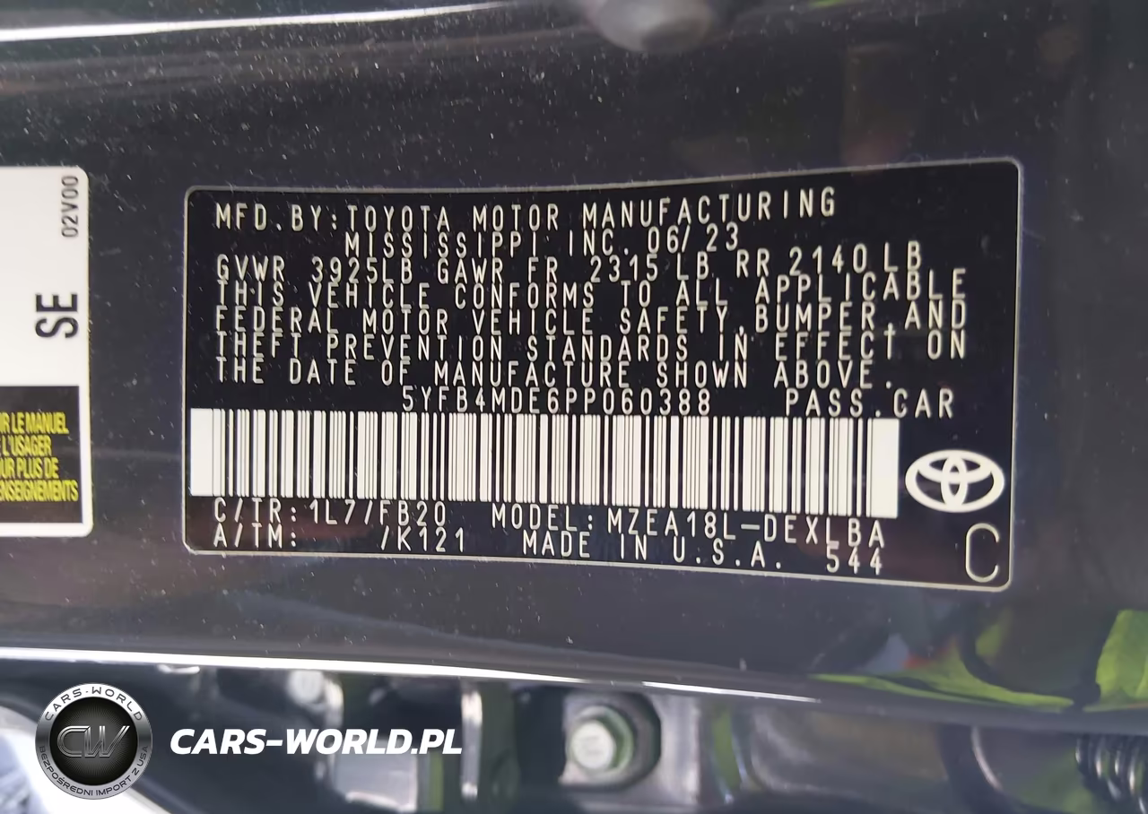 2023 Toyota Corolla Le VIN:5YFB4MDE6PP060388 - 9