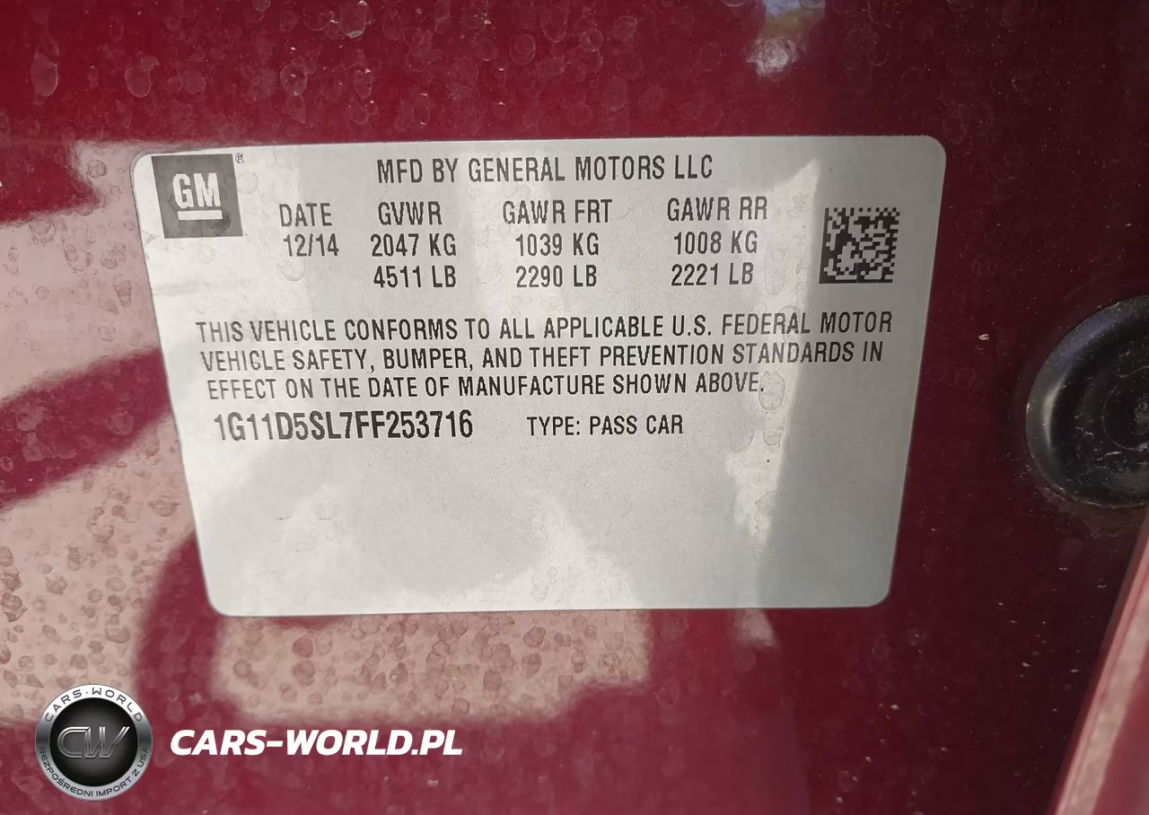2015 Chevrolet Malibu 2Lt VIN:1G11D5SL7FF253716 - 9
