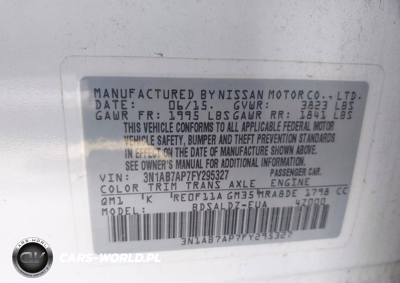 2015 Nissan Sentra Fe+ S-S-Sl-Sr-Sv VIN:3N1AB7AP7FY295327 - 9