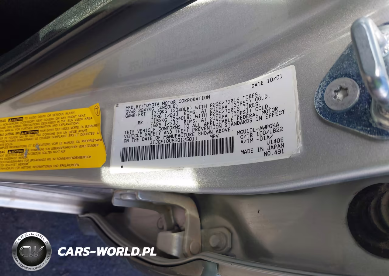 2002 Lexus Rx 300 VIN:JTJGF10U620125011 - 9