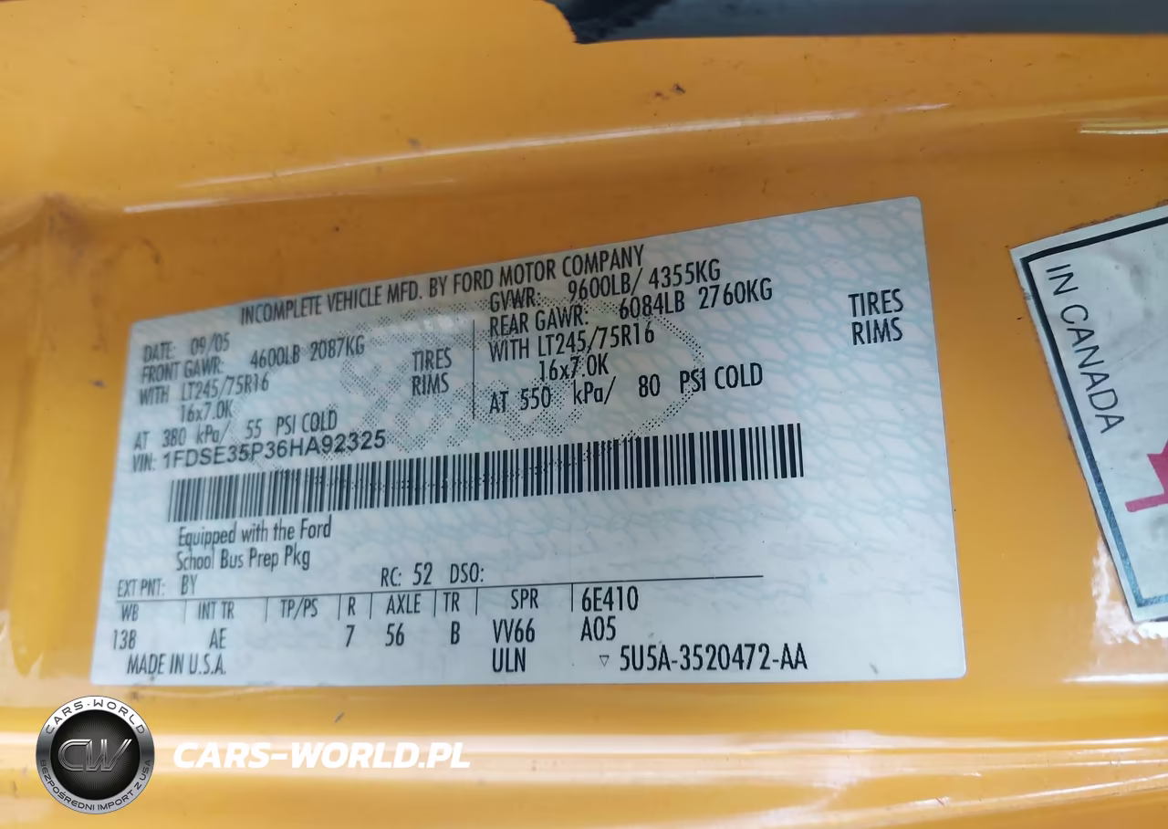 2006 Ford E-350 Cutaway VIN:1FDSE35P36HA92325 - 8