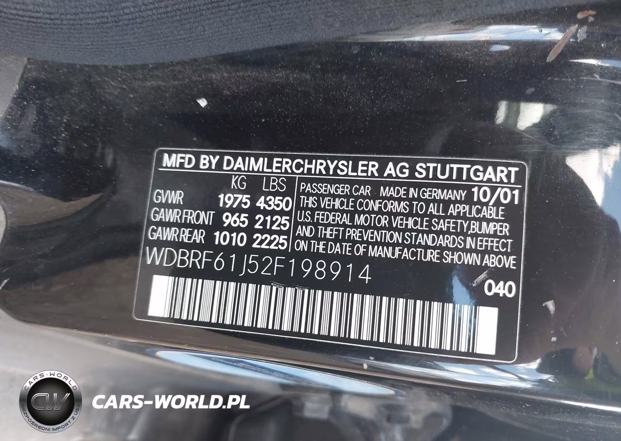 2002 Mercedes-Benz C 240 VIN:WDBRF61J52F198914 - 9
