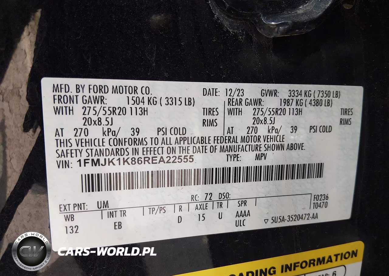 2024 Ford Expedition Limited Max VIN:1FMJK1K86REA22555 - 9