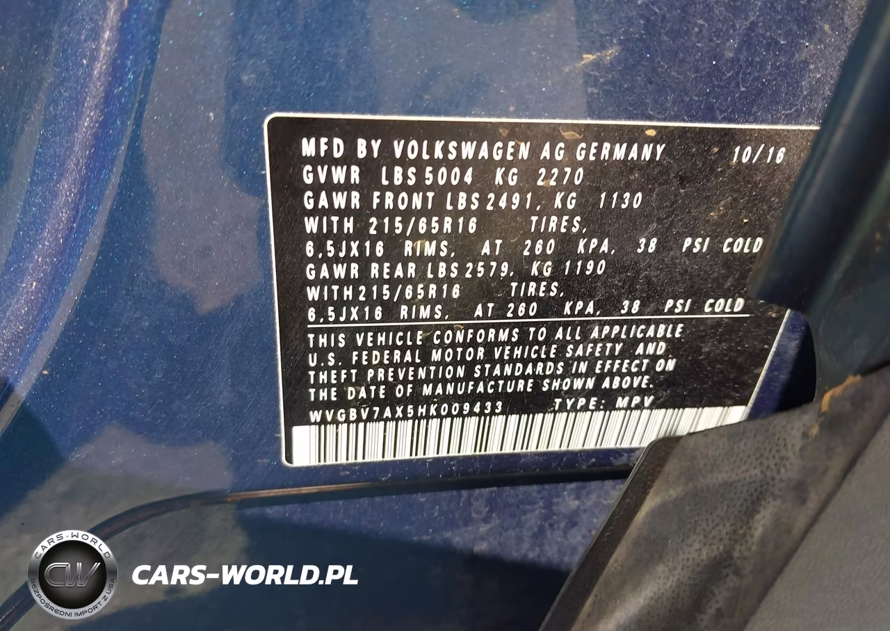 2017 Volkswagen Tiguan 2.0T-2.0T S VIN:WVGBV7AX5HK009433 - 9