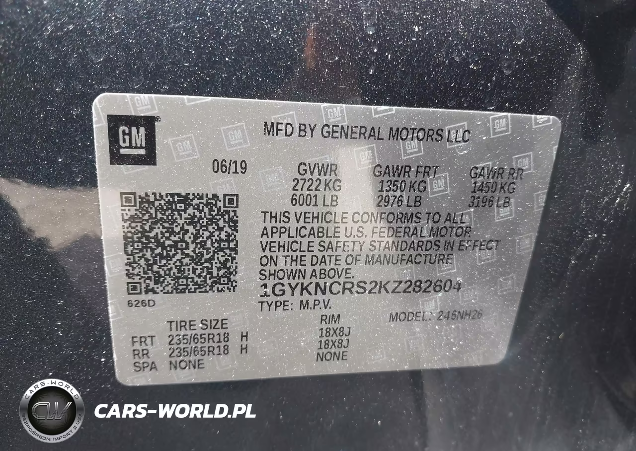 2019 Cadillac Xt5 Luxury VIN:1GYKNCRS2KZ282604 - 9
