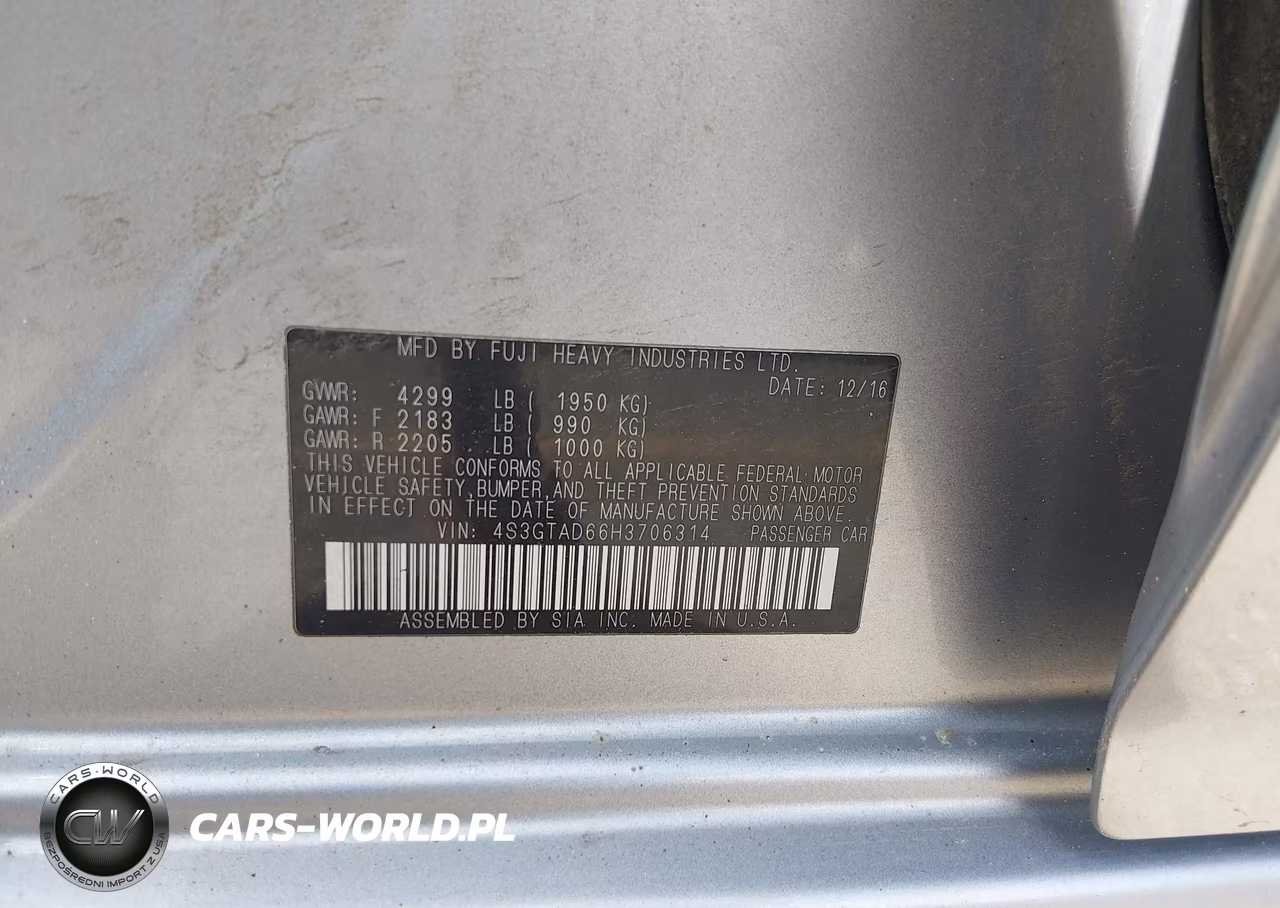 2017 Subaru Impreza 2.0I Premium VIN:4S3GTAD66H3706314 - 9