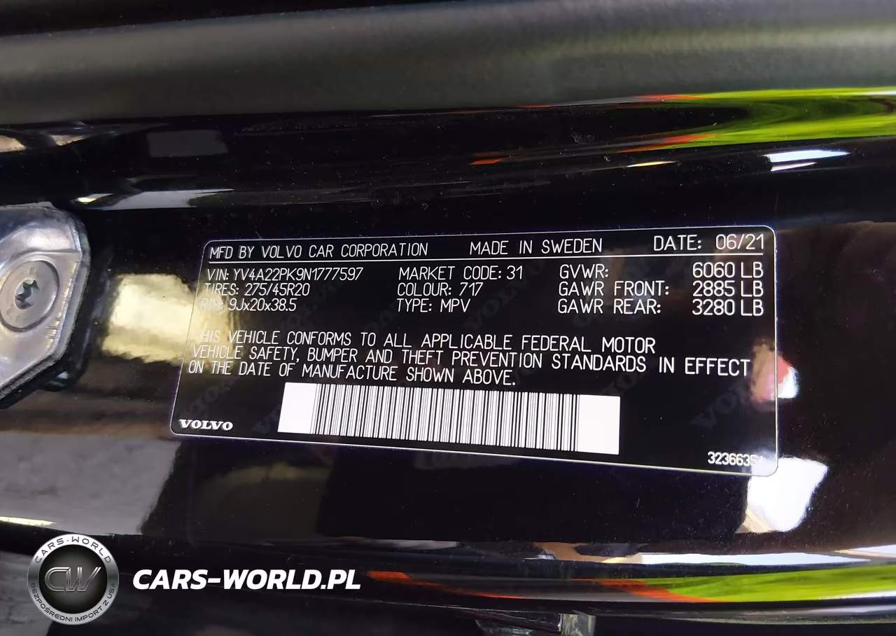 2022 Volvo Xc90 T6 Momentum 7 Passenger VIN:YV4A22PK9N1777597 - 9
