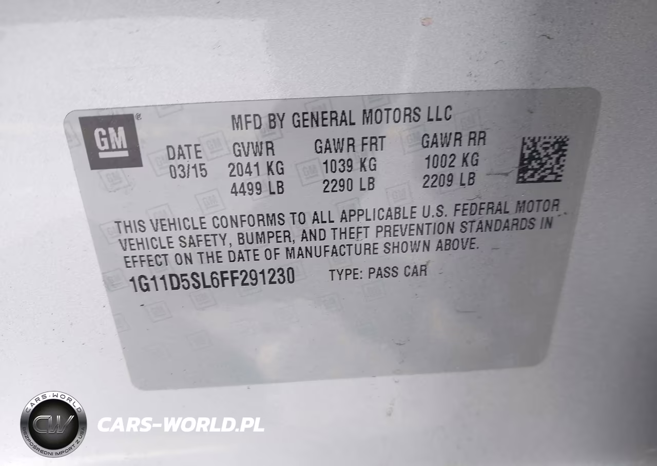 2015 Chevrolet Malibu 2Lt VIN:1G11D5SL6FF291230 - 9
