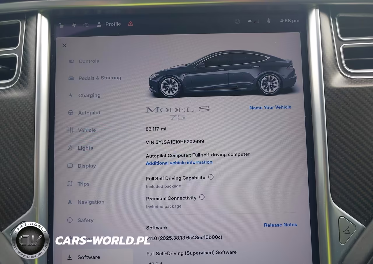 2017 Tesla Model S 60-75 VIN:5YJSA1E10HF202699 - 7