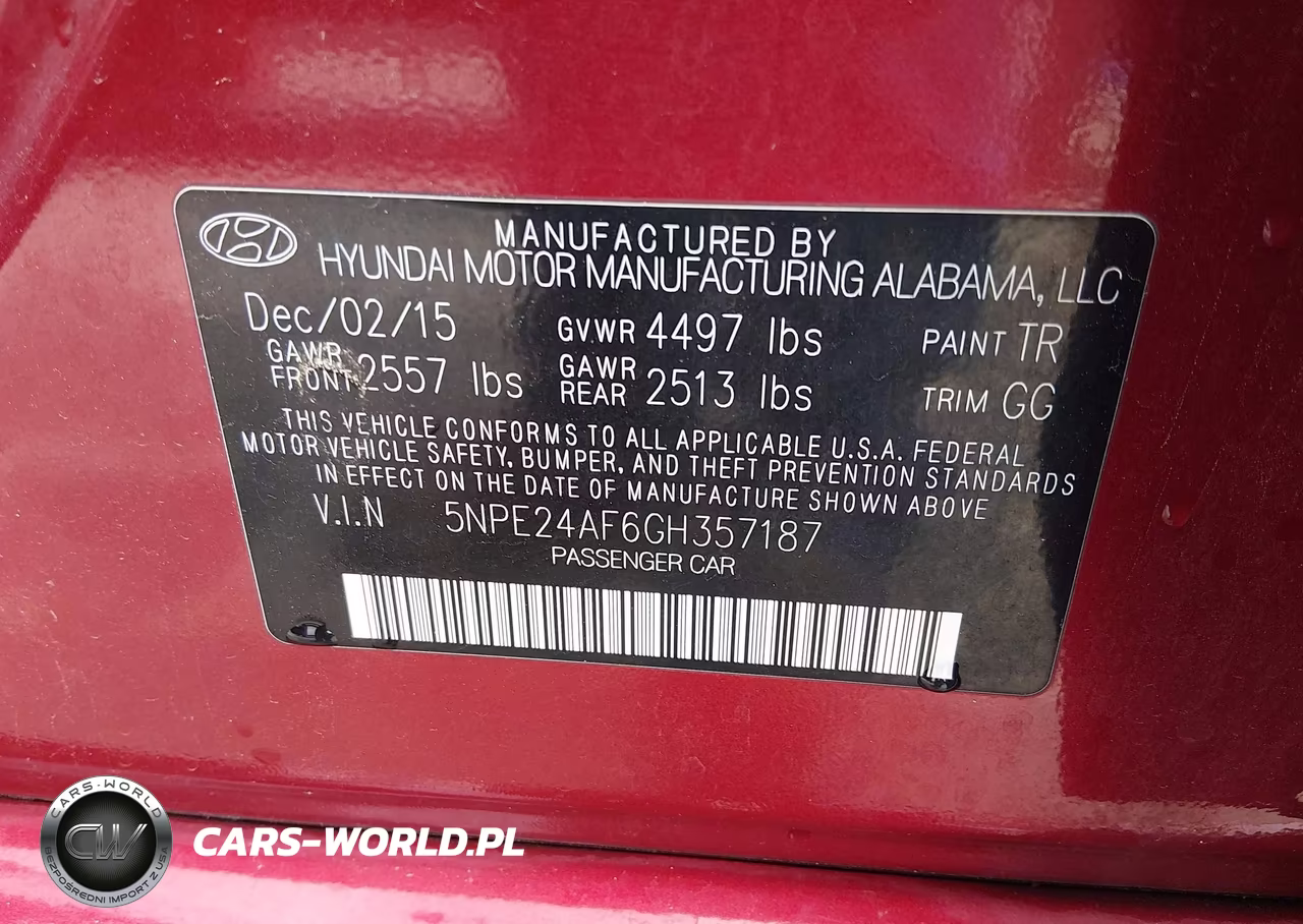 2016 Hyundai Sonata Se VIN:5NPE24AF6GH357187 - 9