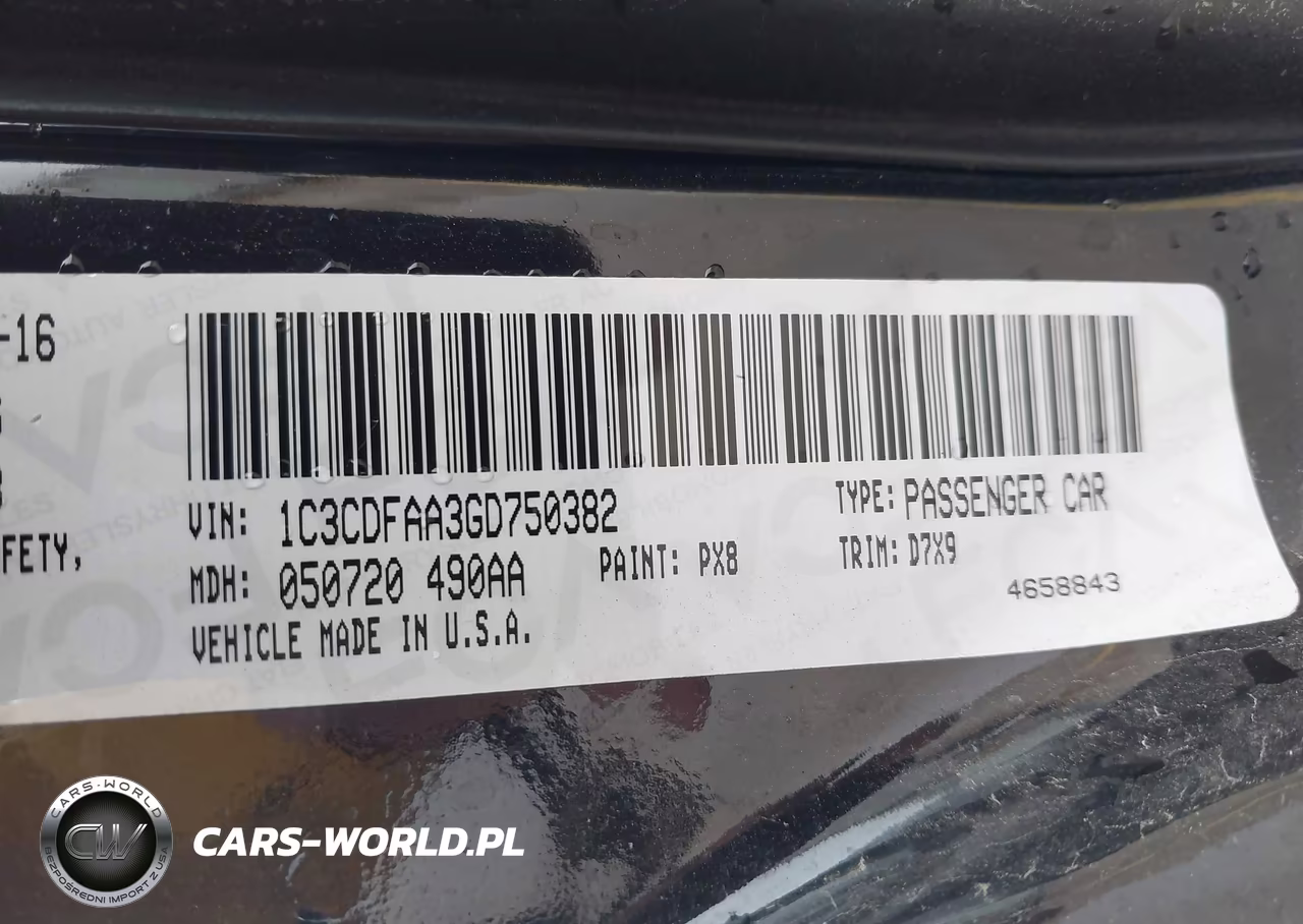 2016 Dodge Dart Se VIN:1C3CDFAA3GD750382 - 9