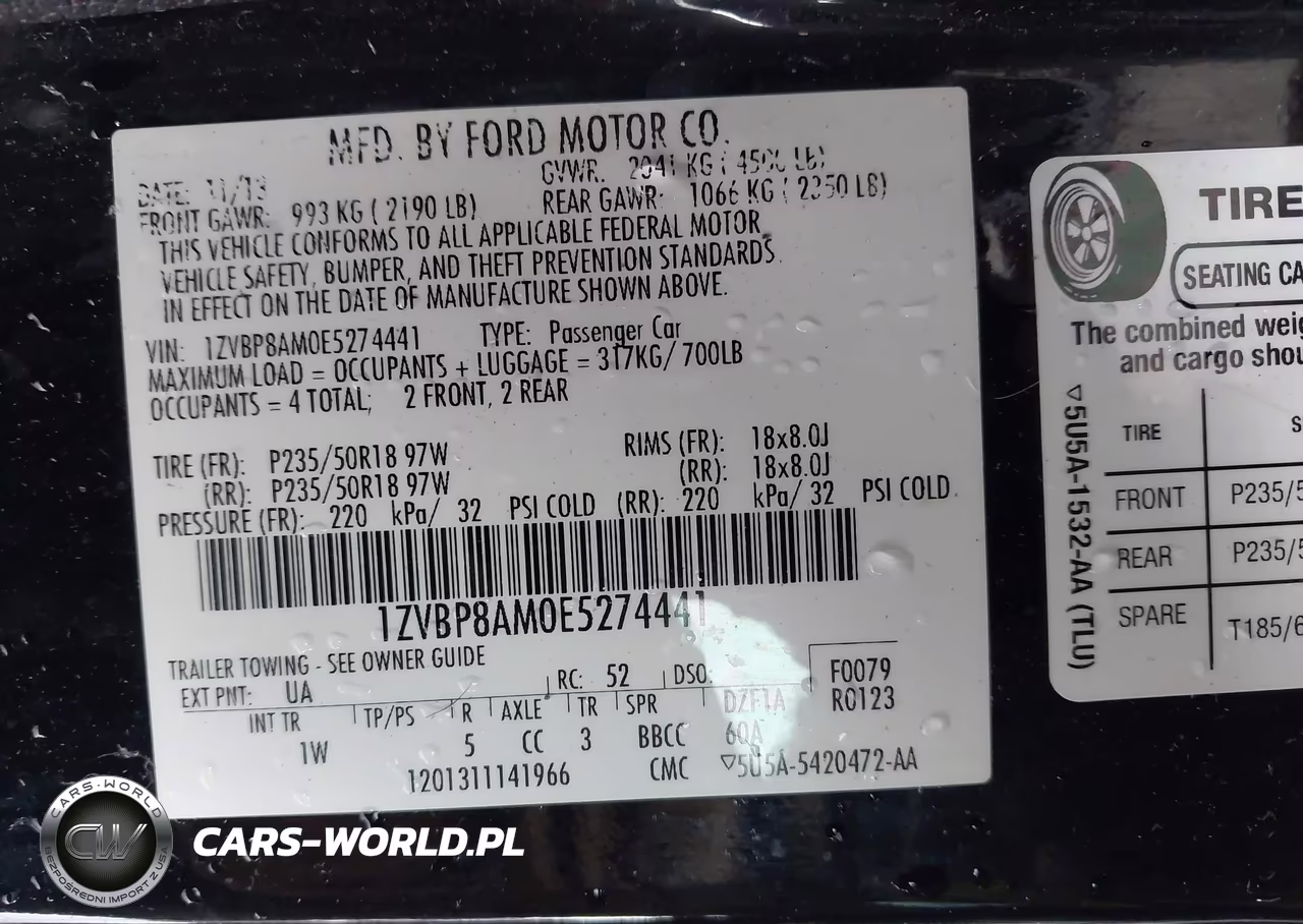 2014 Ford Mustang V6 VIN:1ZVBP8AM0E5274441 - 9