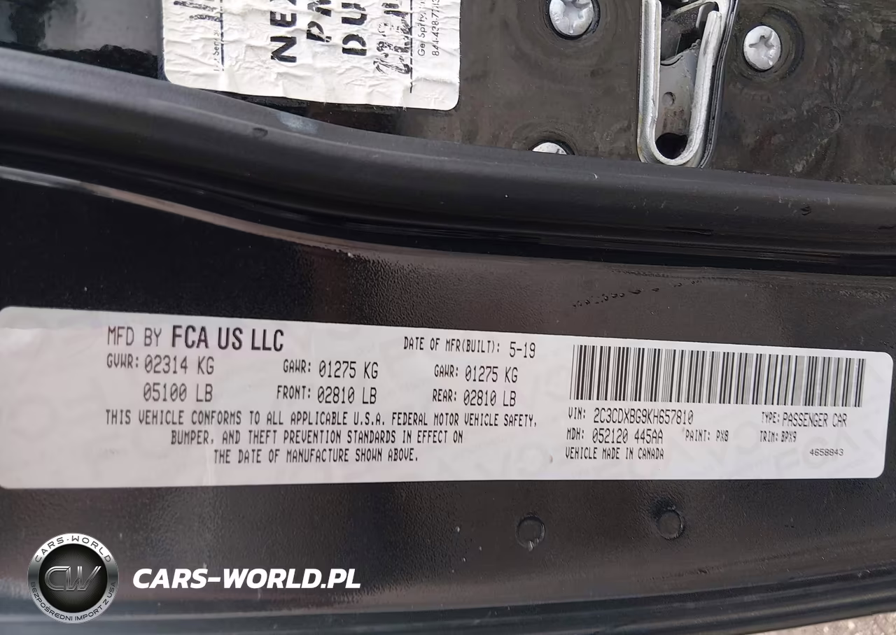 2019 Dodge Charger Sxt Rwd VIN:2C3CDXBG9KH657810 - 9