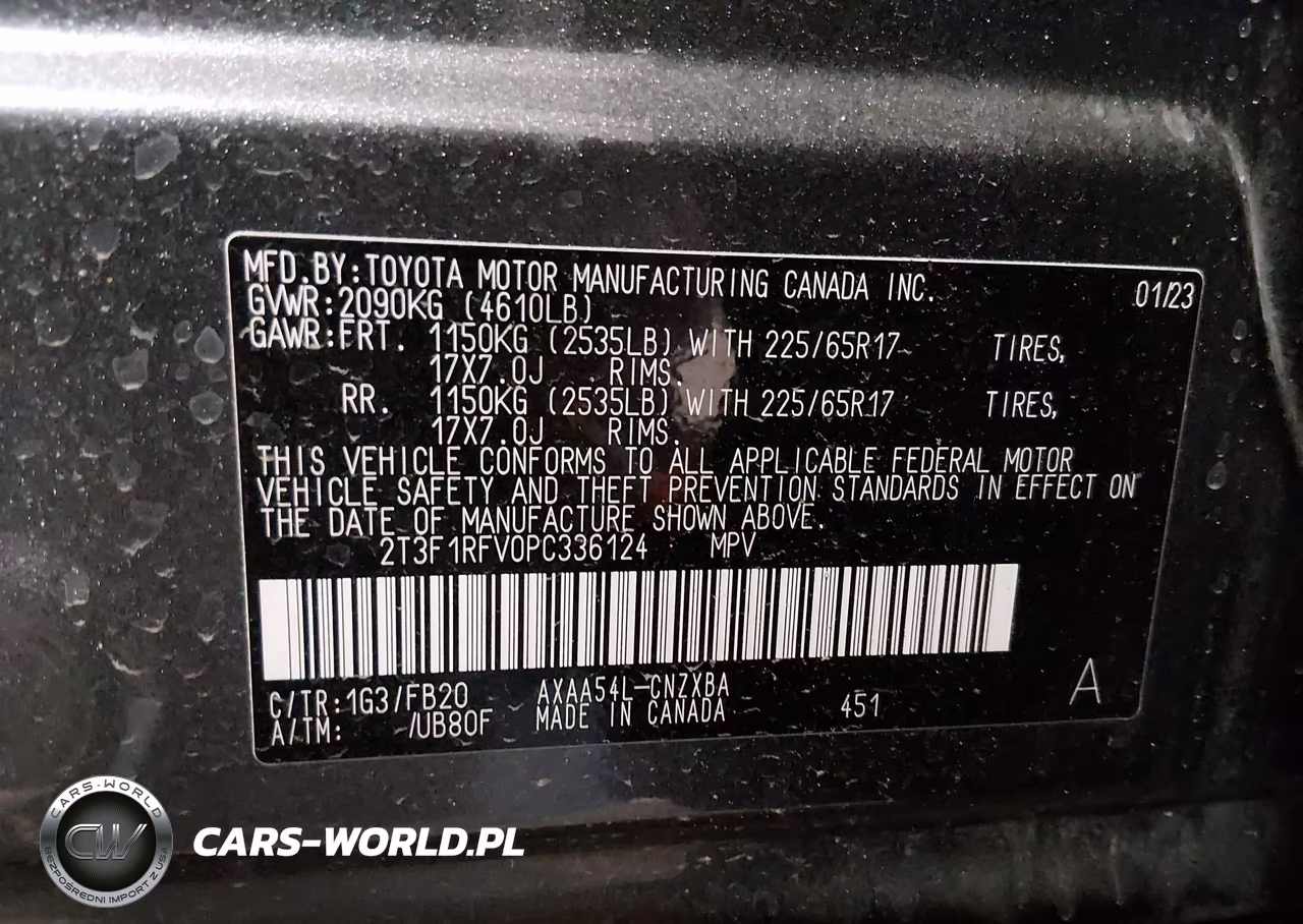 2023 Toyota Rav4 Le VIN:2T3F1RFV0PC336124 - 9