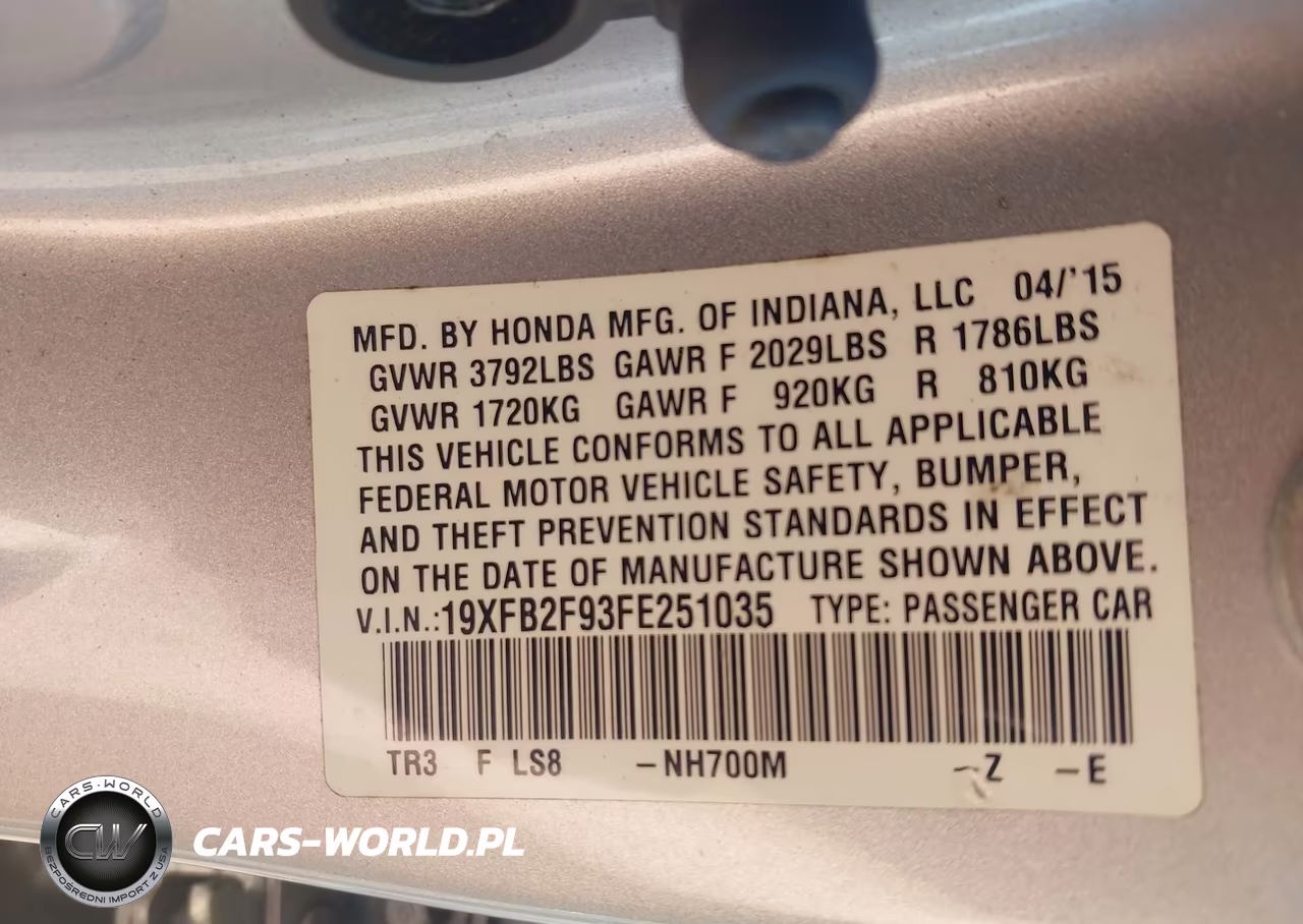 2015 Honda Civic Ex-L VIN:19XFB2F93FE251035 - 9