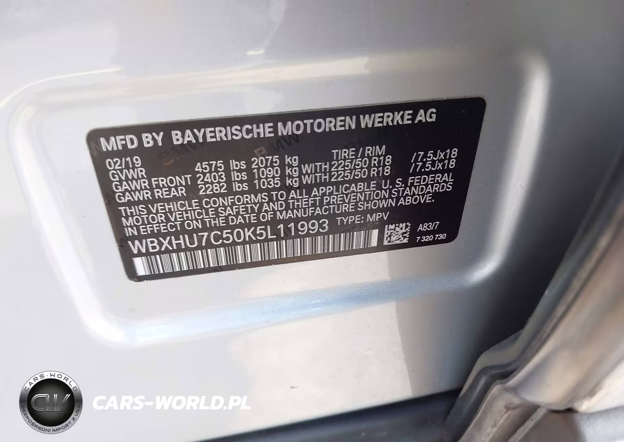 2019 BMW X1 Sdrive28I VIN:WBXHU7C50K5L11993 - 9