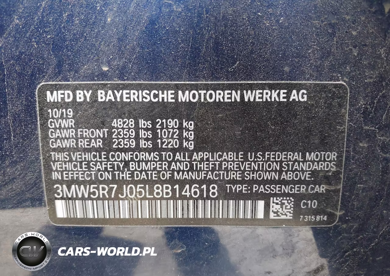2020 BMW 330I xDrive VIN:3MW5R7J05L8B14618 - 9