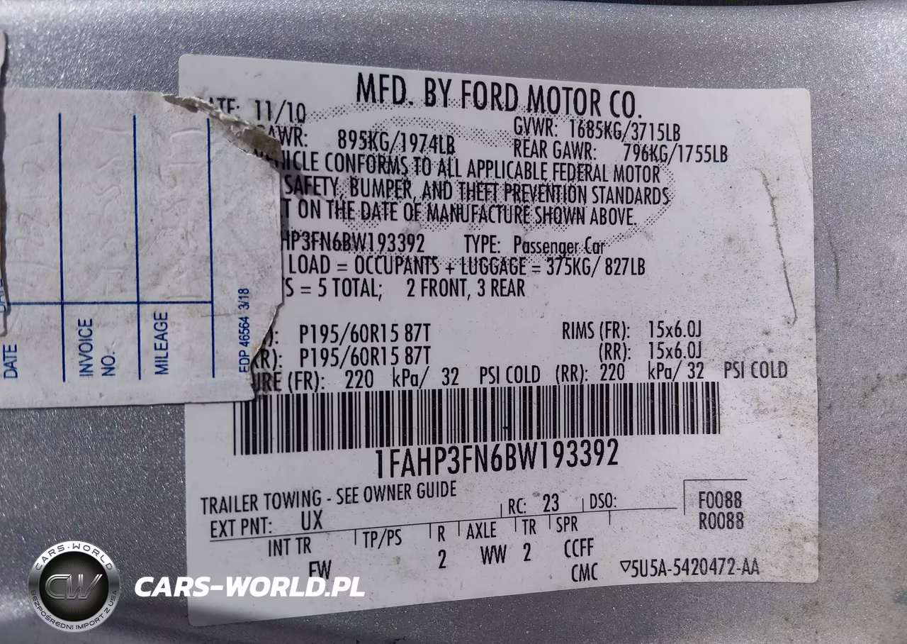 2011 Ford Focus Se VIN:1FAHP3FN6BW193392 - 9
