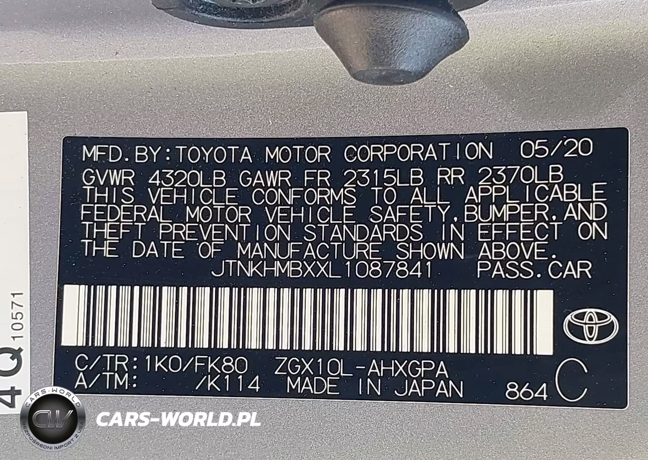 2020 Toyota C-Hr Xle VIN:JTNKHMBXXL1087841 - 9