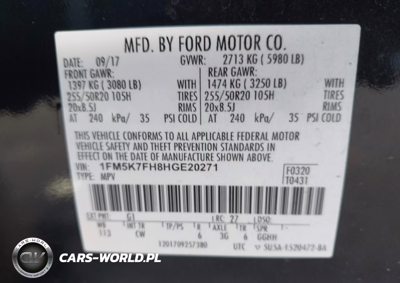 2017 Ford Explorer Limited VIN:1FM5K7FH8HGE20271 - 9